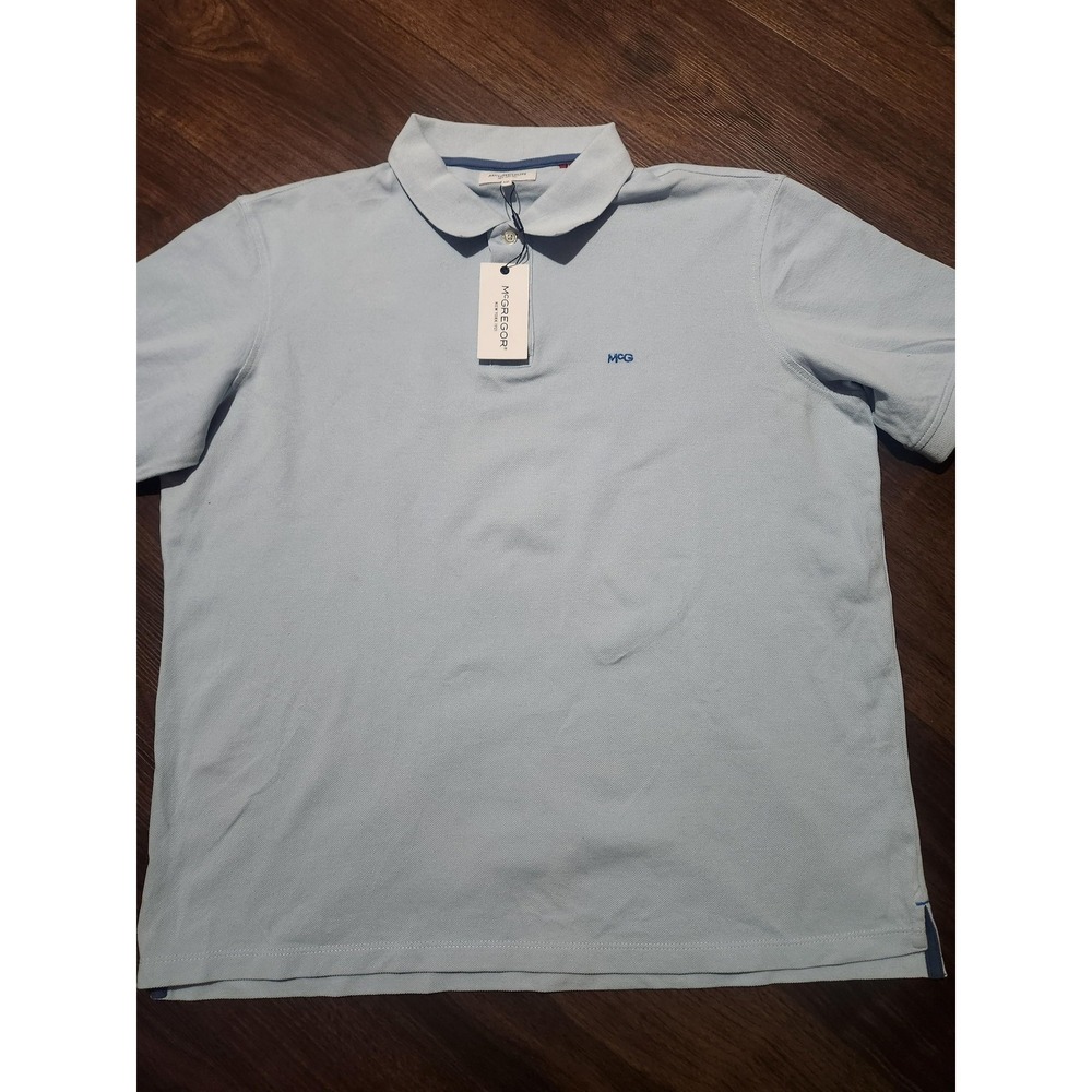 McGregor Polo Shirt Mens‎ 2XL Blue Short Sleeve Knit Embroidered Logo Casual